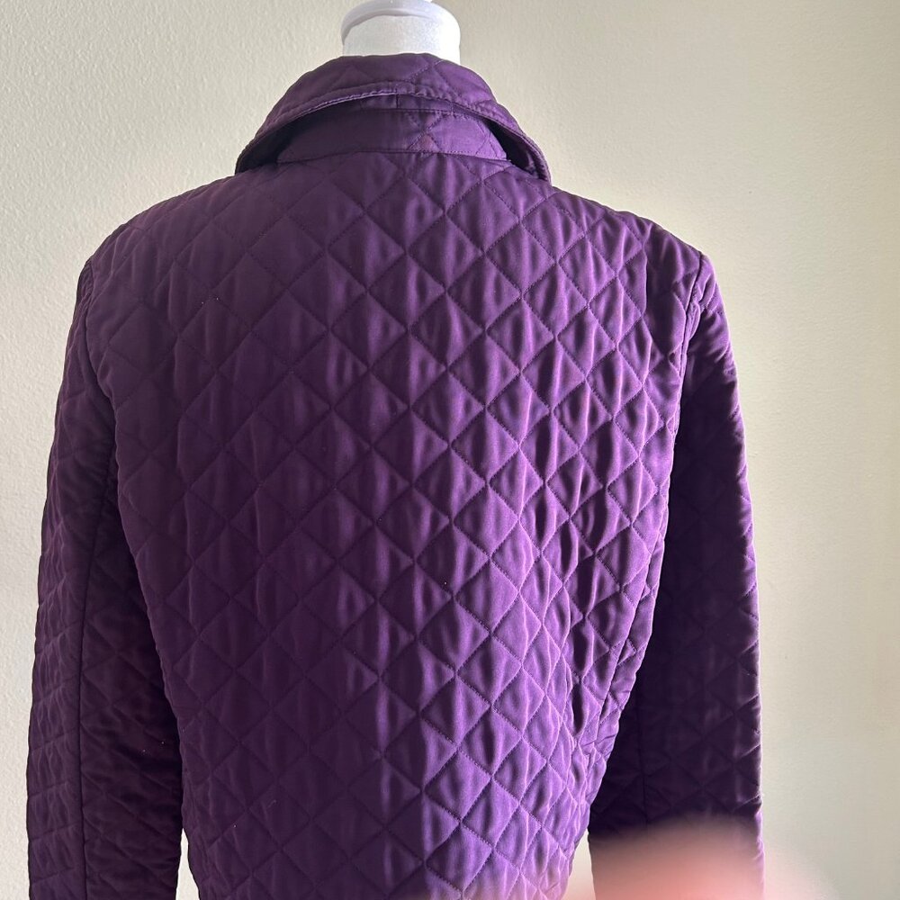 Pendleton Quilted Jacket Womens L Purple Diamond Barn Coat Full Zip Lightweight - Picture 7 of 12